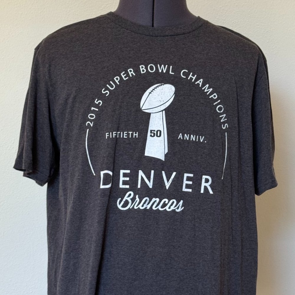 2015 Super Bowl Champions Denver Broncos 50th Anniversary Mens Tee